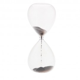 1pcs Magnet Hourglass Awaglass Hand-blown Timer Desktop Decoration Magnetic Hourglass Black