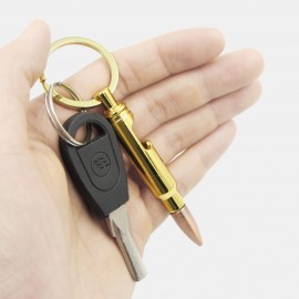 Factory direct zinc alloy bullet opener key ring pendant bullet model personality key chain wholesale Rose