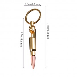 Factory direct zinc alloy bullet opener key ring pendant bullet model personality key chain wholesale Rose