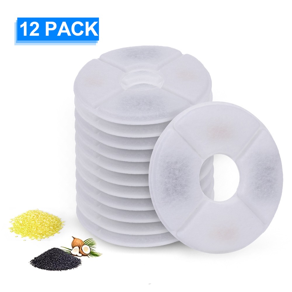 Cat Water Fountain Filters Replacement Filters for Flower Fountain Cat Water Fountain Water Dispenser 12PCS