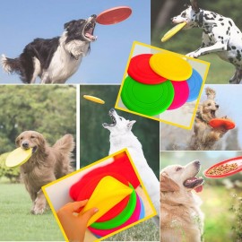7 color optional dog soft flying disc toy pet training dog training table mat About 17.5CM random colors