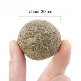 Catnip Ball Toy Cat Mint Ball Natural Catnip Teeth Cleaning Playing Chew Claw Toy Pet Supplies
