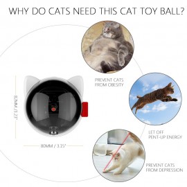 Automatic Cat Toy USB Rechargeable Red Dot LED Pointer Rotating Moving Electronic Pen LED Light Interactive Cat Chase Toys