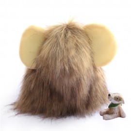 Cute and Fun Pet Costume Wig Caps for Cat Puppy Dog Emulation Lion Hair Mane Ears Head Hats Party Cosplay Festival Fancy Dress Up