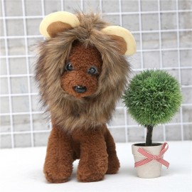 Cute and Fun Pet Costume Wig Caps for Cat Puppy Dog Emulation Lion Hair Mane Ears Head Hats Party Cosplay Festival Fancy Dress Up
