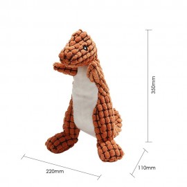 Cute Dinosaur Shaped Pet Molar Toys Bite Resistant Animal Chew Dog Squeaky Plush Toy for Puppy to Clean Teeth Pet Accessories