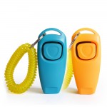 2pcs Dog Training Clickers 2 in 1 Whistle and Clicker Pet Training Tools with Wrist Strap Key Ring for Dogs Cats Pets