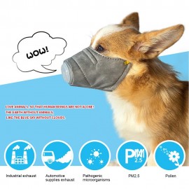 Dog Pet Mask Muzzle Adjustable Strap Anti Fog Anti-gas Anti Dust Secondhand Smoke  3 PCS
