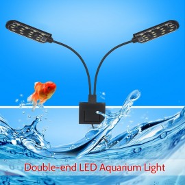 AC220V 15W 36 LED Dual-end Aquarium Light Fish Jar Lamp Flexible Bendable Illumination Angle White Portable