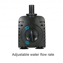 600L/H 8W Submersible Water Pump for Aquarium Tabletop Fountains Pond Water Gardens and Hydroponic Systems with 2 Nozzles AC220-240V