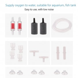 Aquarium Air Pump Accessories Set with Airline Tubing Air Stones Check Valves Suction Cups Connectors