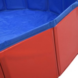 Dog pool foldable red 120 x 30 cm PVC