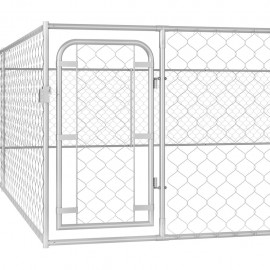 Outdoor dog kennel Galvanized steel 6 x 6 x 1 m