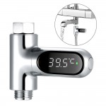 LED Digital Shower Temperature Display 0~100℃ Baby Bath Water Thermometer Celsius/ Fahrenheit Display 360° Rotating Screen for Home Kitchen Bathroom