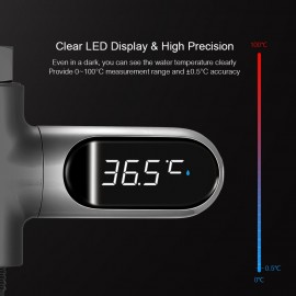 LED Digital Shower Temperature Display 0~100℃ Baby Bath Water Thermometer Celsius/ Fahrenheit Display 360° Rotating Screen for Home Kitchen Bathroom