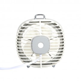 Mini USB Table Fan with Rotating Cover Mask 3 Speeds 180° Wind Direction and Adjustable Night Light Desktop Fan for Office Home
