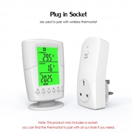 Smart Plug in Socket Heating Cooling Devices Control Socket for Pairing with Remote Control Thermostat--AC220~240V