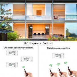 Smart Wi-Fi Switch Wireless Breaker Voice/ APP Control Compatible with Alexa/ Google Home Electrical for DIY Home Automation Module 10A 90-250V