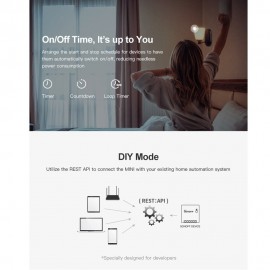 SONOFF MINI DIY Two Way Smart Switch Small Body Remote Control WiFi Switch Support An External Switch Work With Google Home/Nest IFTTT & Alexa