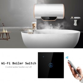 Wi-Fi Smart Boiler Touch Switch Voice Control Compatible with Alexa Google Home APP Remote Control Schedule Family Share Water Heater Touched Switch High-Power