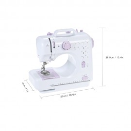 Anself Multifunctional Electric Household Sewing Machine Speed Adjustable Replaceable Foot with Pedal LED Light 12 Built-in Stitch Patterns AC100-240V