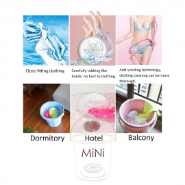 Mini Portable Ultrasonic Turbine Washing Machine Washer with USB Cable for Travel Home Business Trip