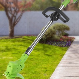 Cordless String Trimmer Path Grass Brush Cutter Outdoor Lawn Mower Trimmer Cutting Grass Eater Tool Heavy Duty Telescopic String Trimmer with Charger